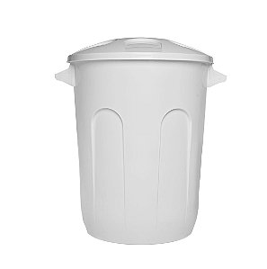 CESTO FECHADO COM TAMPA 30L BRANCO