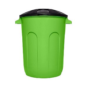 CESTO FECHADO COM TAMPA 60L VERDE