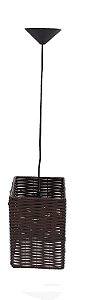 PENDENTE JUNCO QUADRADO GRANDE TABACO