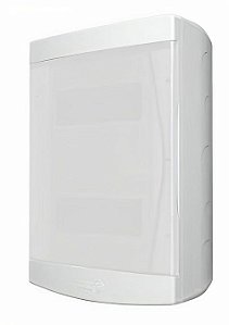 QUADRO DE DISTRIBUIÇÃO 12/16 DIJUNTORES PORTA TRANSPARENTE SEM BARRAMENTO SOBREPOR
