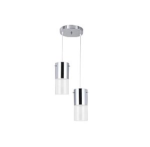 PENDENTE 1/2 CROMO 2XE27 AX294102PDMCR