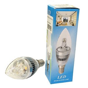 LÂMPADA VELA LED BRANCO QUENTE E14 4W 3000K M&L