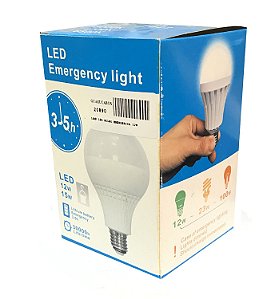 LÂMPADA LED BULBO EMERGÊNCIA 12W A120