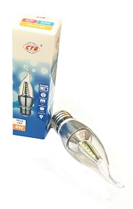 LÂMPADA VELA LED BRANCO QUENTE E27 4W 6500K CTB
