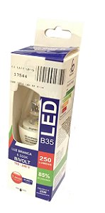 LÂMPADA VELA LED BRANCO FRIO E14 4,8W 6500K FOCUSBR