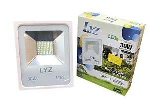 REFLETOR LED SMD SLIM 30W 6000K BRANCO LYZ