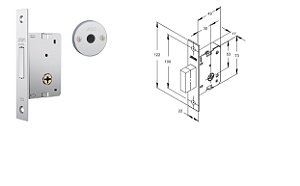 FECHADURA STAM 1001(PAR) ESPELHO INOX