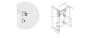 FECHADURA SOPRANO HORUS INTERNA CROMADO REF: 03002078217