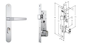 FECHADURA STAM 601/602/03 ESPELHO CROMADO EXTERNA
