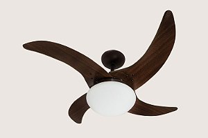 VENTILADOR MAREIRO LED 127V MARROM CAFÉ TRON