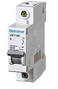 DISJUNTOR DIN UNIPOLAR CURVA C 20 A ELETROMAR