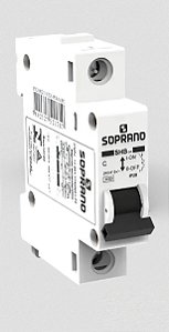 DISJUNTOR DIN UNIPOLAR SOPRANO CURVA C 50A