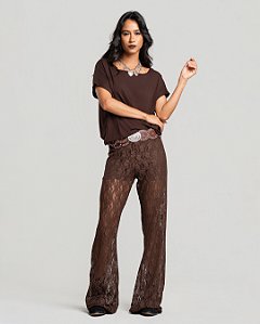 CALÇA RENDA CAFÉ