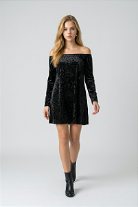 VESTIDO VELUDO CIGANINHA