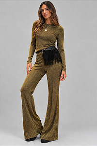 CALÇA LUREX DOURADA
