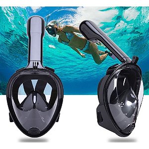 Snorkel Full Face com suporte a  GO PRO Máscara de mergulho para o Rosto Completo