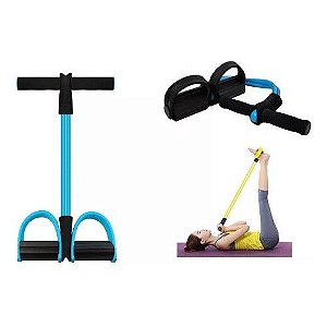 Elástico de treino musculação 4 Tubos Extensor de Pé vertical Pedal  musculação Band