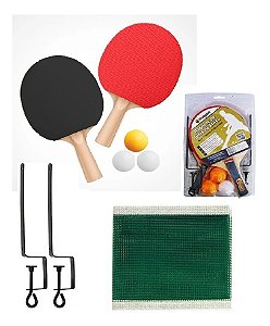 Kit Tênis de Mesa Ping Pong C/ 2 Raquetes 3 Bolas
