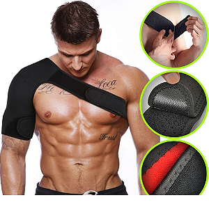 Ombreira Ortopedica Suporte Ombro Compressão Ajuste Neoprene