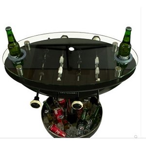 Bistrô Futdrink Pebolim E Suporte Para Bebidas 3 Em 1 Cor Da Mesa De Pebolim Preto