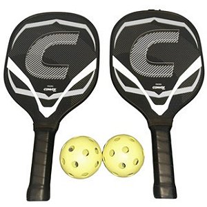 2 Raquetes Pickleball Em Madeira Kit completo + Bola