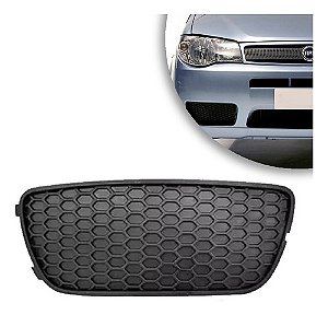 Grade Farol Milha Fiat Palio/siena 2004/2009 Sem Furo Ld Cinza Direito