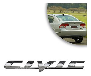 Emblema Escrita Civic Hd Civic 07/11 Cromado