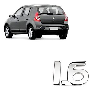 Emblema Escrita Renault Sandero 1.6 2013 2014 2015 2016 Cromado