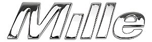 Emblema Mille Mala Fiat Uno 2004 2005 2006 07 2008 Cromado
