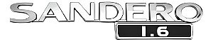 Emblema Escrita Sandero 1.6 Cromado Renault 2009 A 2012