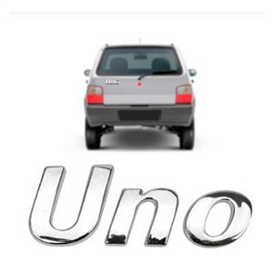 Emblema Escrita Uno Cromado Uno Mille 2004 2005 2006 2007 2008 2009 2010