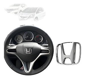 Emblema Adesivo H Honda Volante Fit City New Civic Hrv