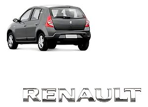 Emblema Escrita Renault 2007 2008 2013 2014 2015 2016 Cromado