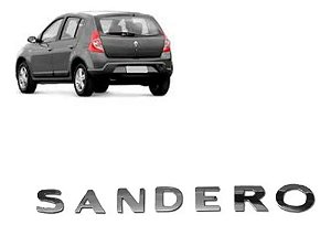 Emblema Escrita Sandero 2013 2014 2015 2016 Cromado