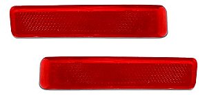 Par Refletor Olho Gato Parachoque Traseiro Strada 2004 A 14 Vermelho