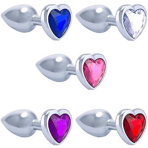 Plug em Metal com Pedra em Cores Diversas