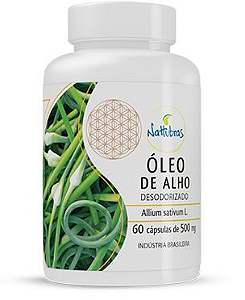 Óleo de Alho - Desodorizado 120 cápsulas de 500mg NATTUBRAS