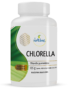 Chlorella - 135g (Aproximadamente 450 Comprimidos de 300mg) NATTUBRAS