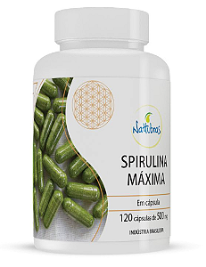 Spirulina Máxima - 60 Cápsulas de 500mg NATTUBRAS