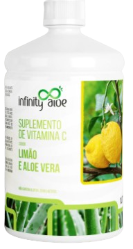 Suplemento de Vitamina C - Sabor Limão e Aloe Vera - 1 Litro Infinity Aloe