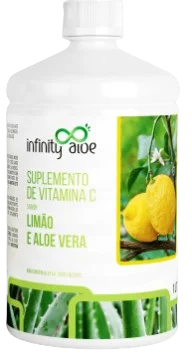 Suplemento de Vitamina C - Sabor Limão e Aloe Vera - 500ml  Infinity Aloe