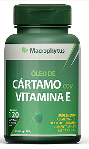 Óleo de Cártamo com Vitamina E - 120 cápsulas de 1000mg  Macrophytus