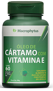 Óleo de Cártamo com Vitamina E - 60 cápsulas de 1400mg  Macrophytus
