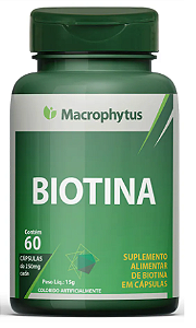 Biotina - 60 cápsulas de 250mg  Macrophytus