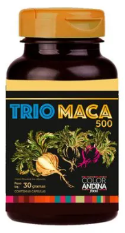 Trio Maca - 60 cápsulas 30 gramas - Color Andina