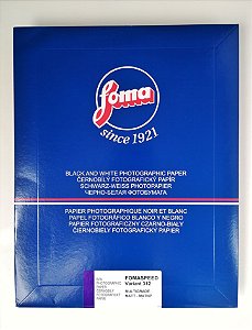 Papel fotográfico preto e branco FOMA - 17,8 X 24cm - 10 folhas  Glossy - Brilhante