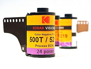 FILME KODAK VISION 500T- filme colorido - rebobinado - ISO 500 - 24 poses
