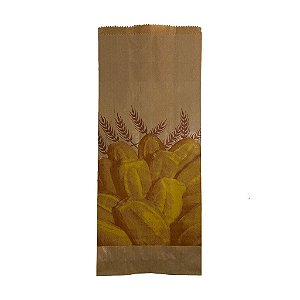 Saco Papel Kraft Natural 35g - 1 kg para 2 Pães C/ 500 Unidades