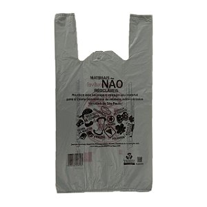 Sacola Plastica 48X55 PMSP Cinza Padrão Tipo A - C/ 500 Unidades