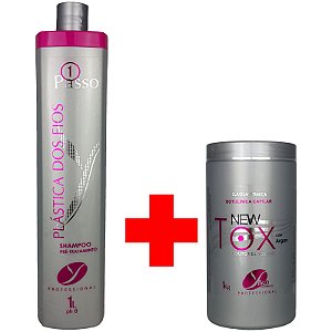 Kit Shampoo Pré Tratamento e Botox New Tox Redutor 1 Litro / 1kg - Yllen Cosméticos